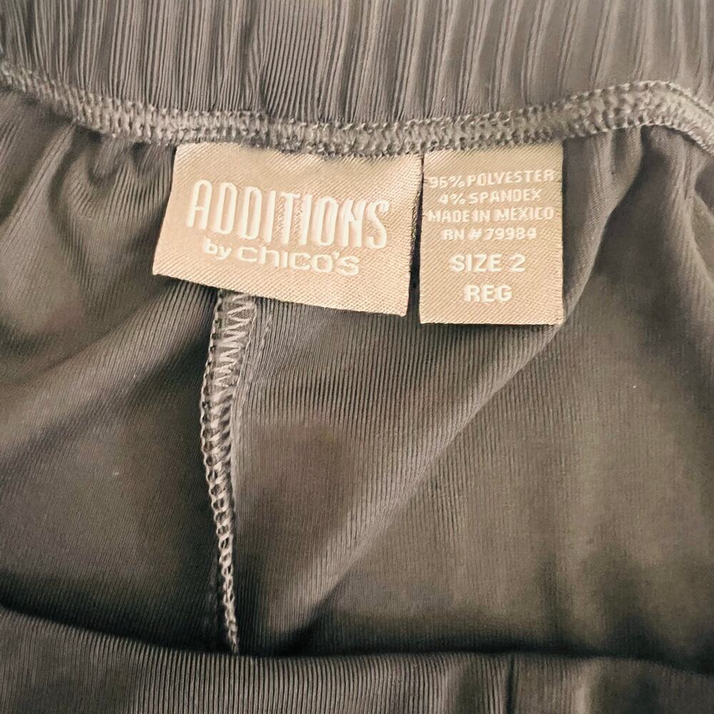 Chico’s Additions Pull On Straight Leg Pants Size L Large Black - Picture 4 of 9